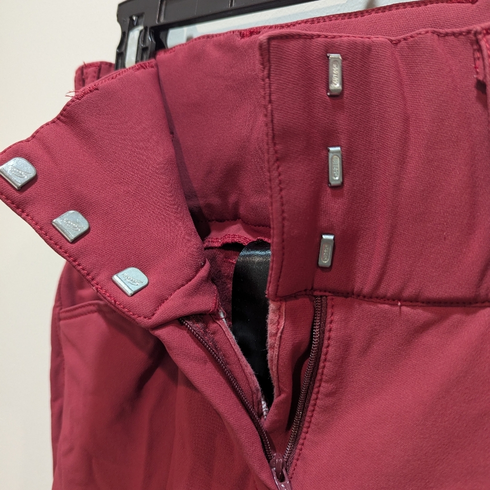 Equestrian Performance Riding Tights - Burgundy - image 5